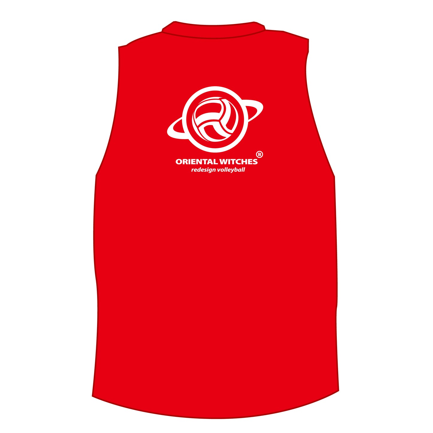 スタンダードノースリーブ レッド(ホワイト)