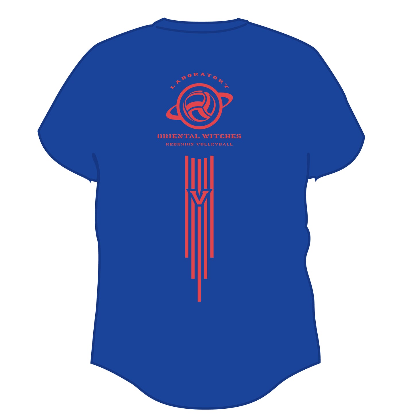 EIGHTEEN VNECK ロイヤルブルー(レッド×ホワイト)