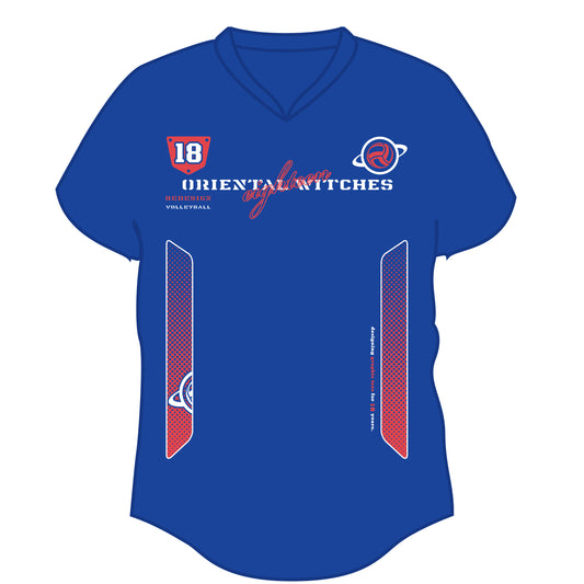 EIGHTEEN VNECK ロイヤルブルー(レッド×ホワイト)