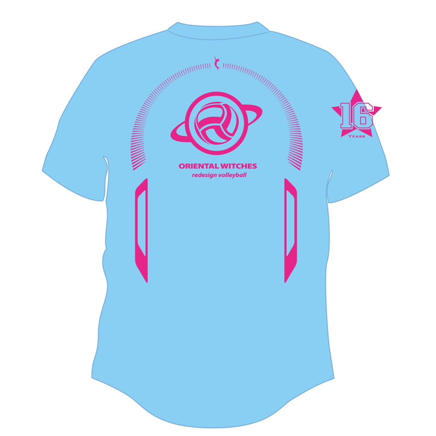 SIXTEEN サックス(ホットピンク×ホワイト)