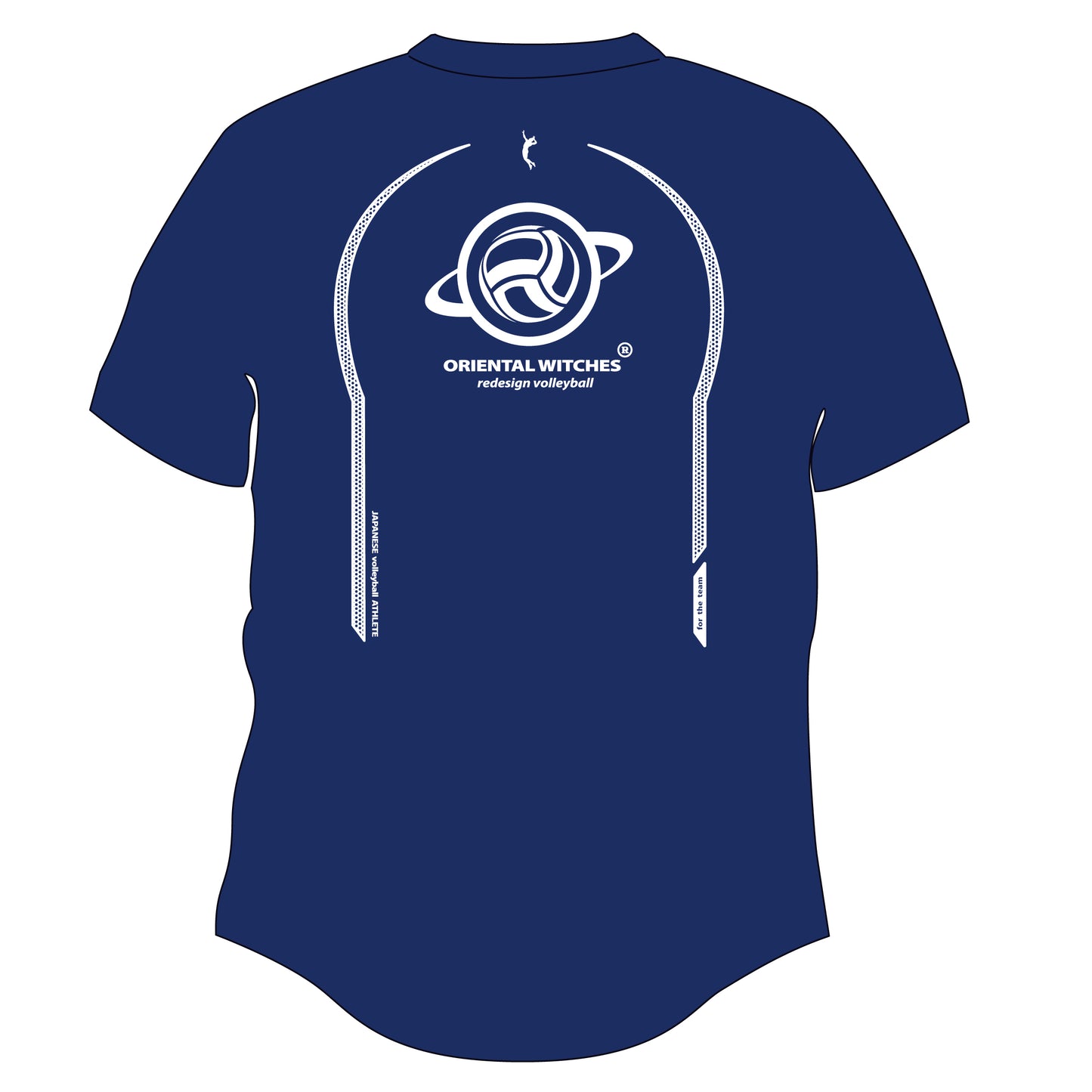 OWポロシャツ ネイビー(サンフラワー×ホワイト)