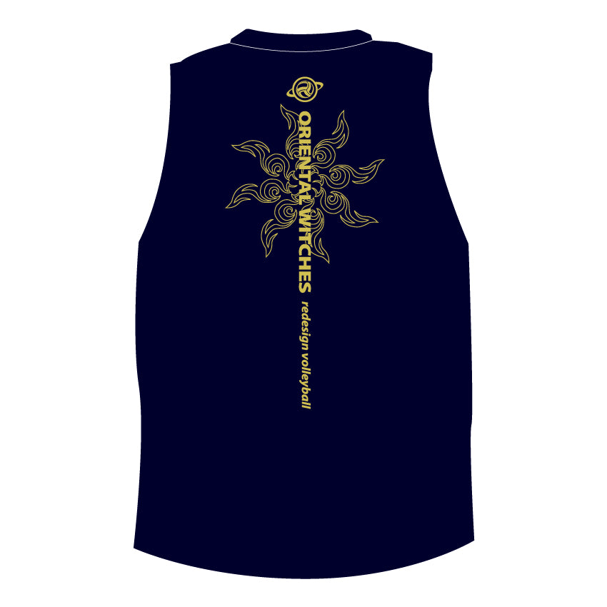 SUNBURN ネイビー(ストロー×ホワイト)