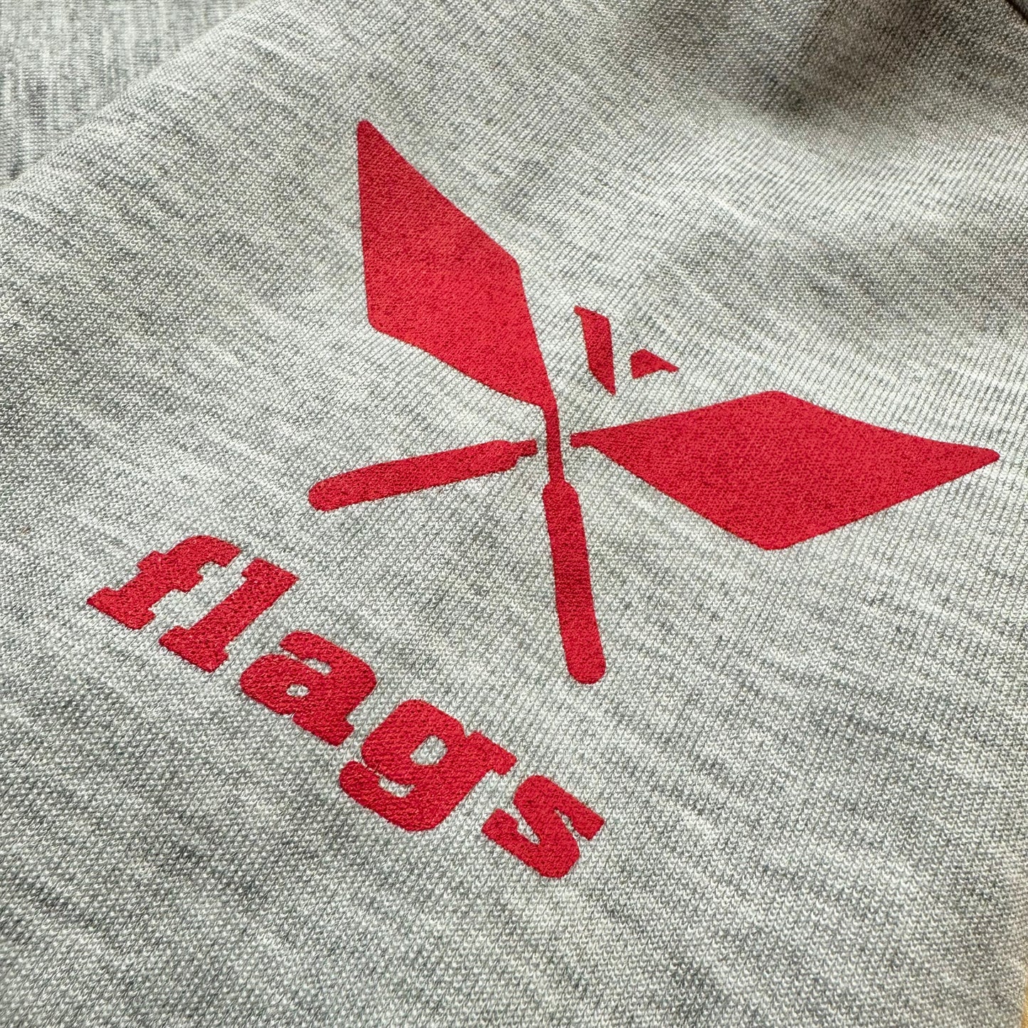 OWジップジャケット グレー(レッド×ホワイト)