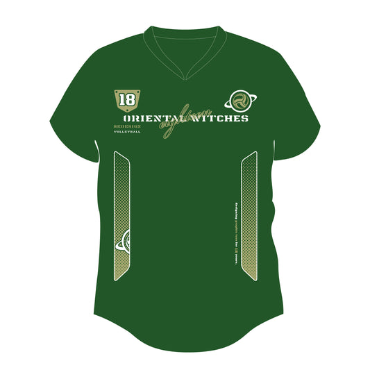 EIGHTEEN VNECK アーミーグリーン(グリーンティ×ホワイト)