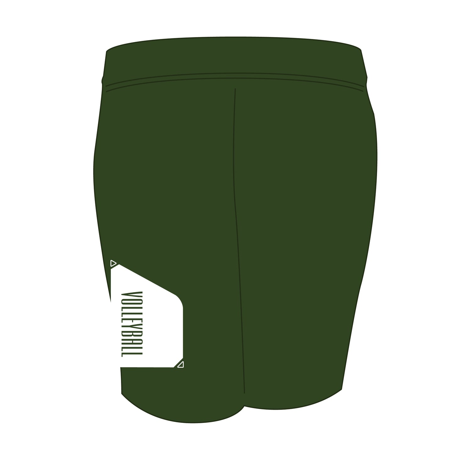 ドライフィットハーフパンツ アーミーグリーン(レッド×ホワイト)