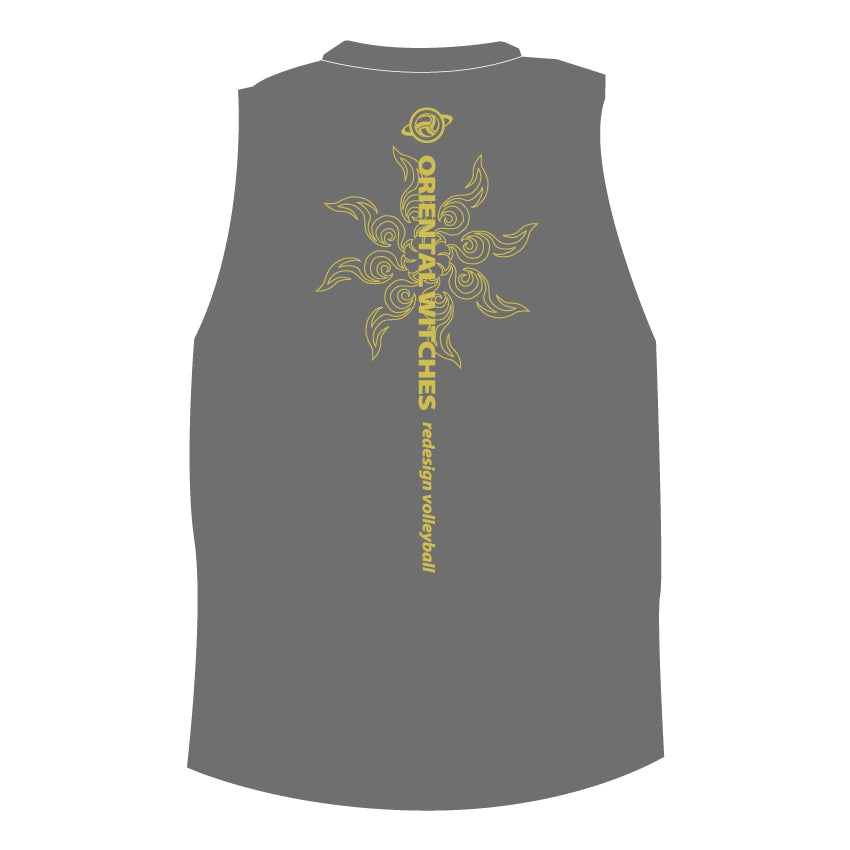 SUNBURN ダークグレー(ストロー×ホワイト)