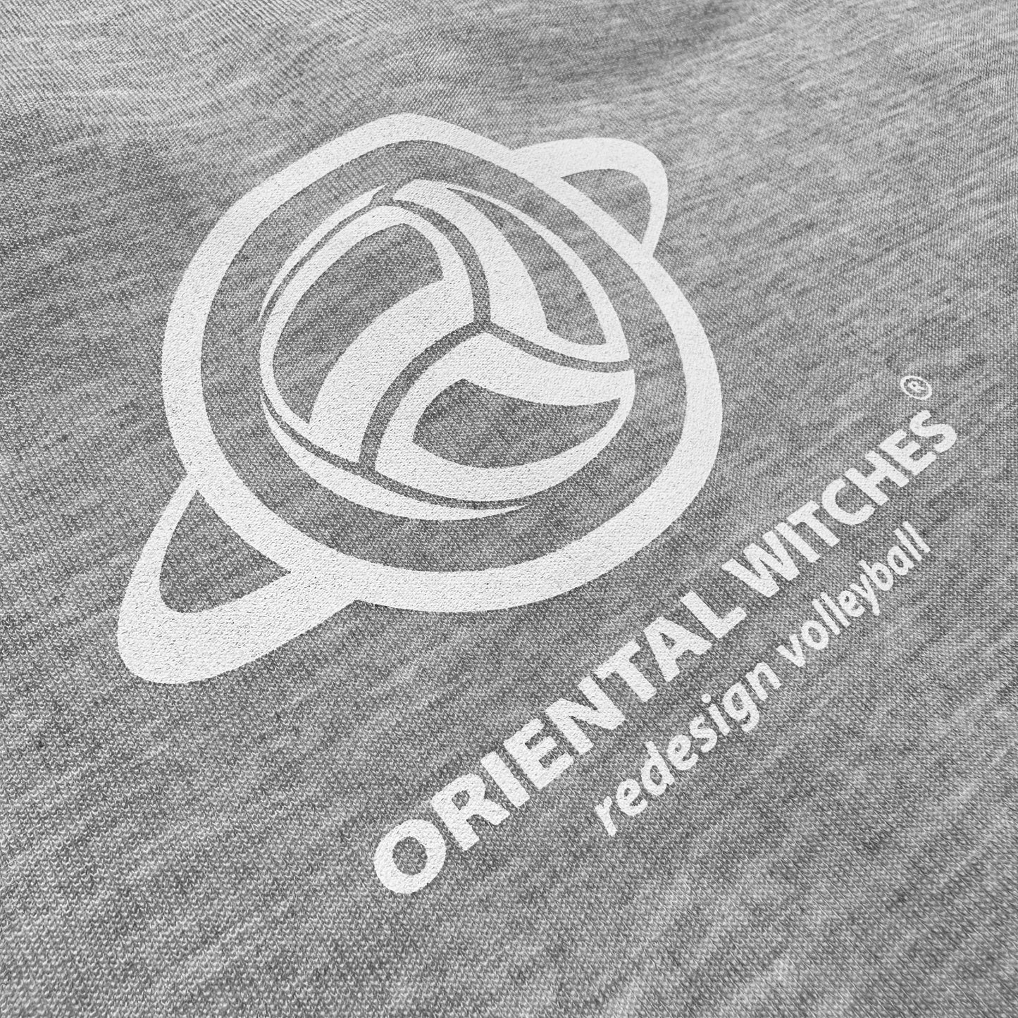 OWジップジャケット　グレー（レッド×ホワイト）