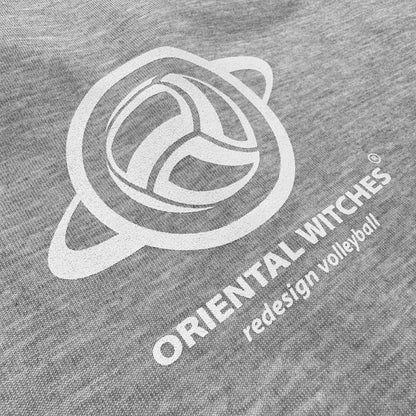 OWジップジャケット　グレー（レッド×ホワイト）