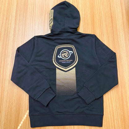 フーディーコットンスウェットスーツ ブラック（ゴールド×ホワイト）