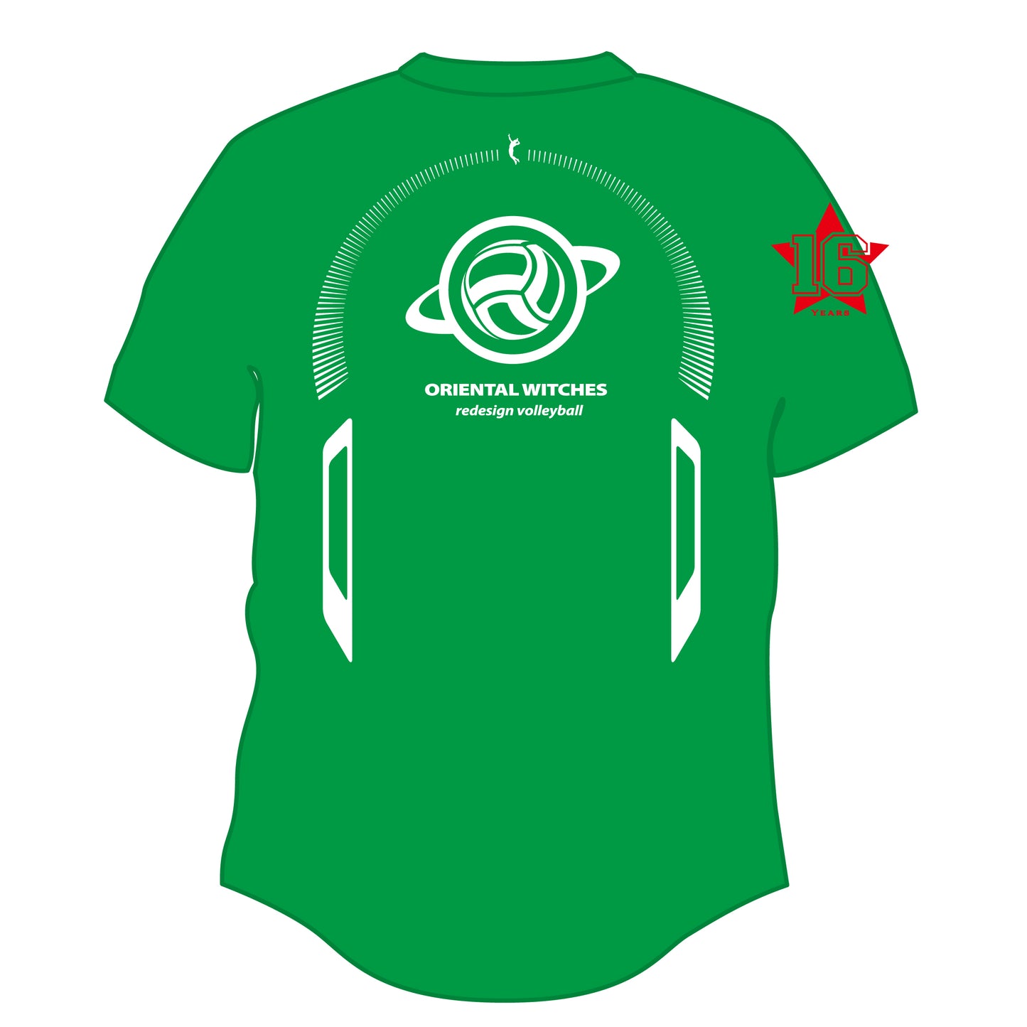 SIXTEEN グリーン（レッド×ホワイト）