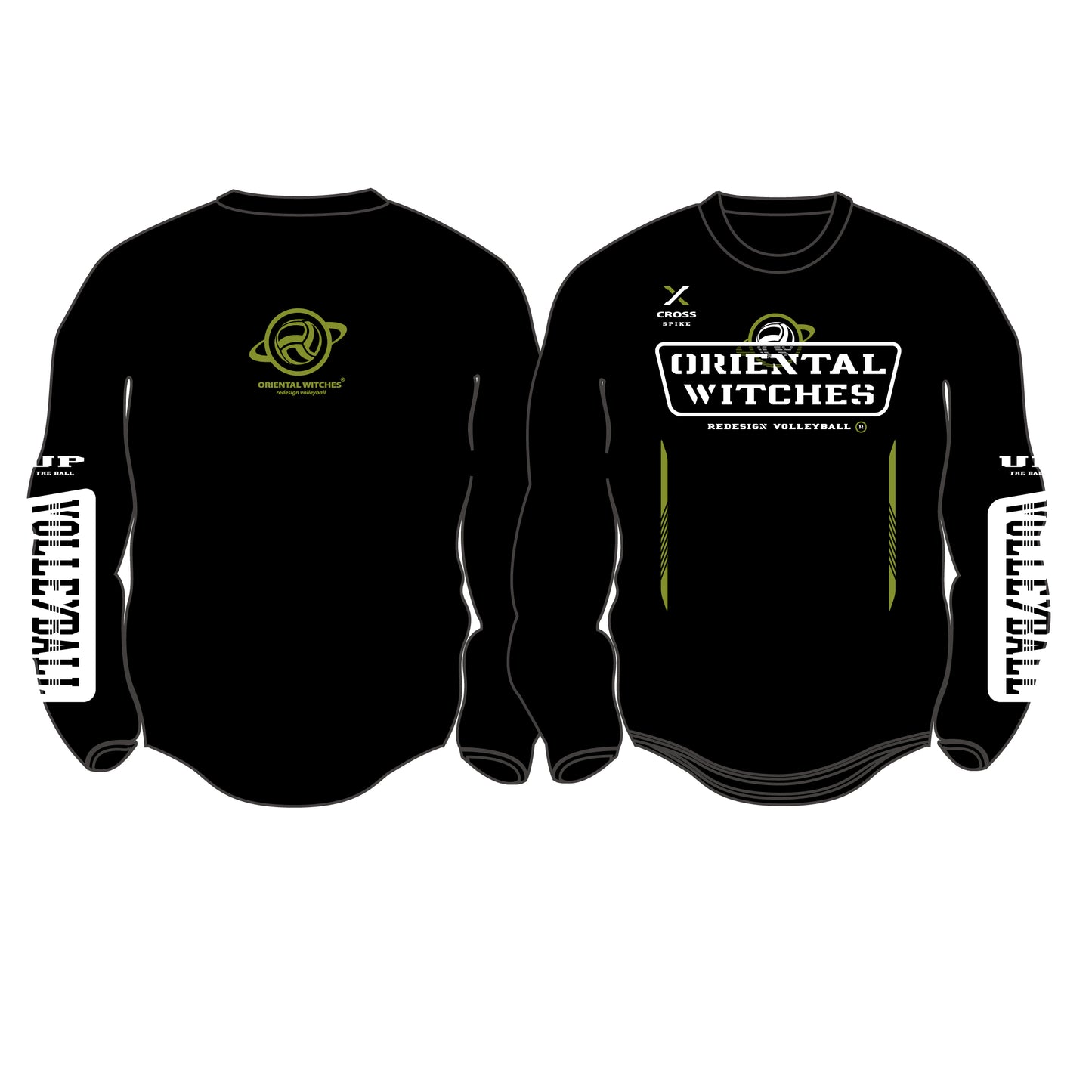 ロングスリーブTシャツ2023 ブラック（グリーンティー×ホワイト）