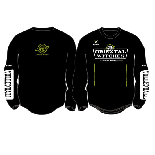 ロングスリーブTシャツ2023 ブラック（グリーンティー×ホワイト）