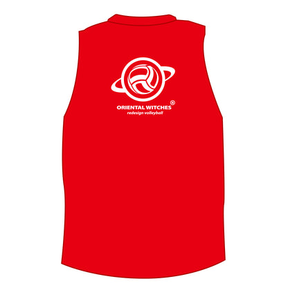 スタンダードノースリーブ レッド（ホワイト）