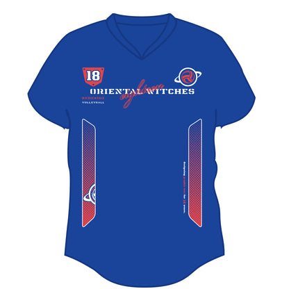 EIGHTEEN VNECK ロイヤルブルー（レッド×ホワイト）