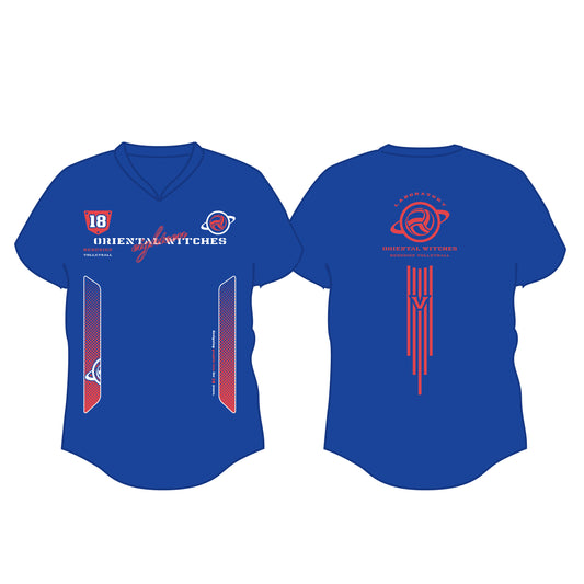 EIGHTEEN VNECK ロイヤルブルー（レッド×ホワイト）