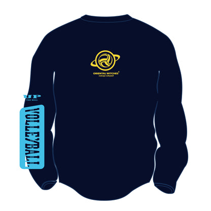 ロングスリーブTシャツ2023 ネイビー（サンフラワー×サックス）