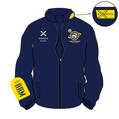 ドライフィットスウェットパーカー　ネイビー（サンフラワー×ホワイト）