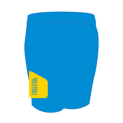 ドライフィットハーフパンツ ターコイズ（サンフラワー×ホワイト）