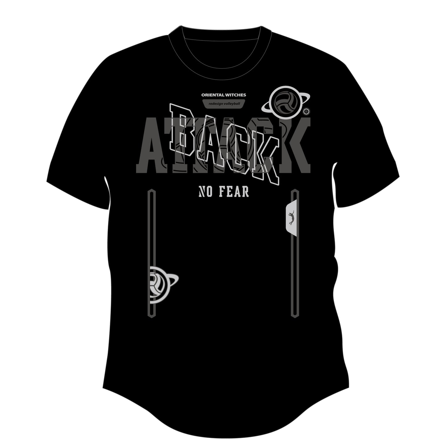 BACKATTECK ブラック（ダークグレー×ライトグレー）