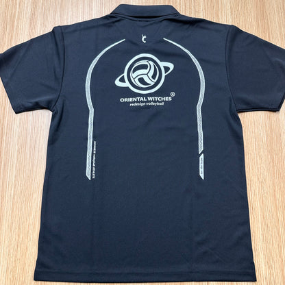 OWポロシャツ　ブラック（レッド×ホワイト）