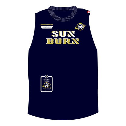 SUNBURN ネイビー（ストロー×ホワイト）