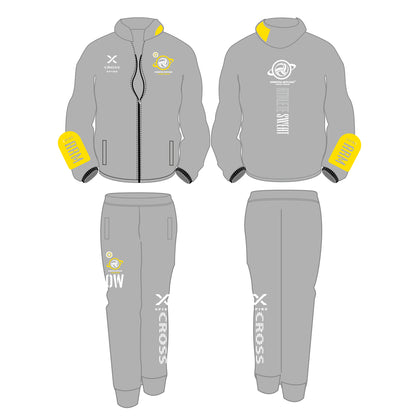 ドライフィットスウェットパーカー　グレー（サンフラワー×ホワイト）