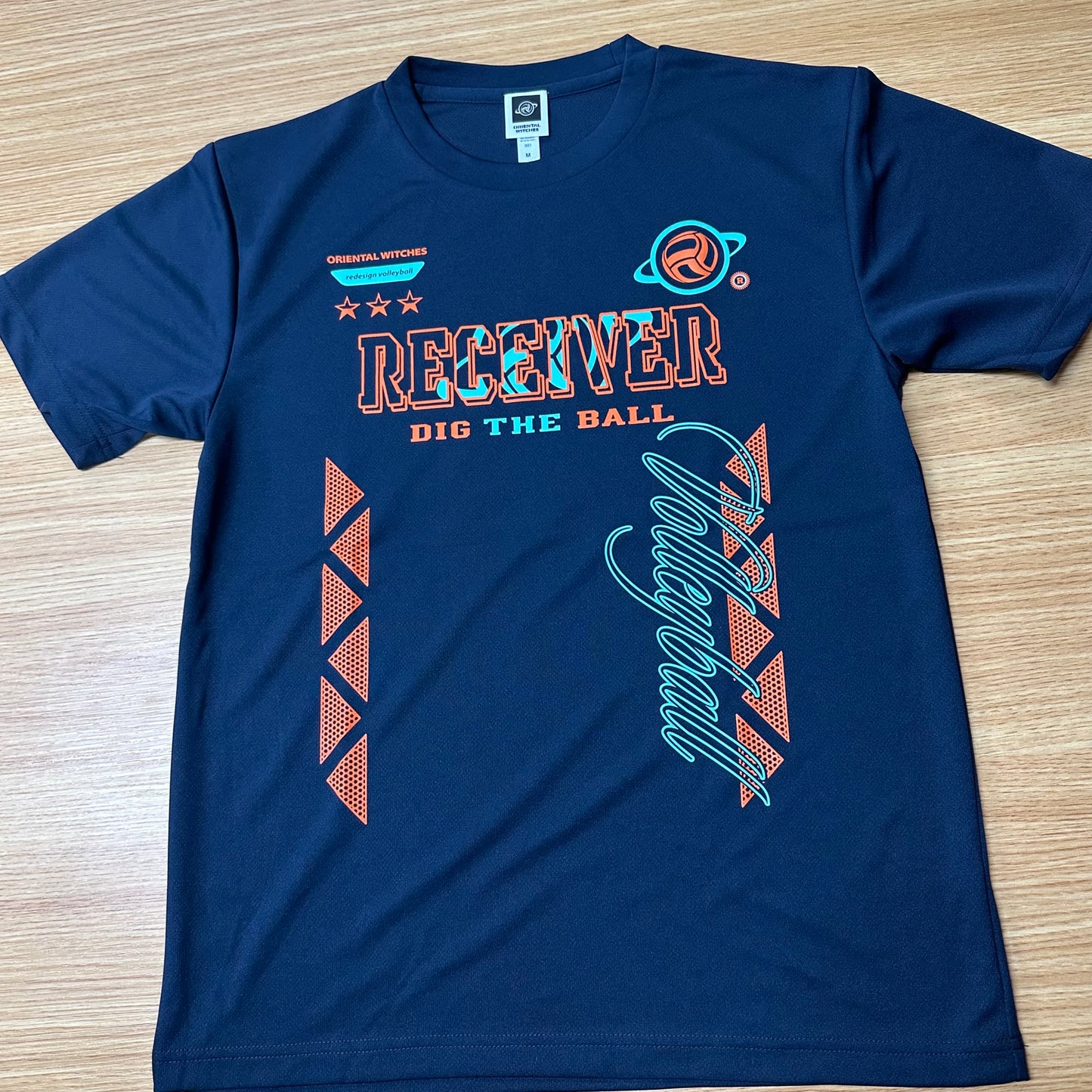 RECEIVER 3rd ネイビー（オレンジ×エメラルドグリーン）