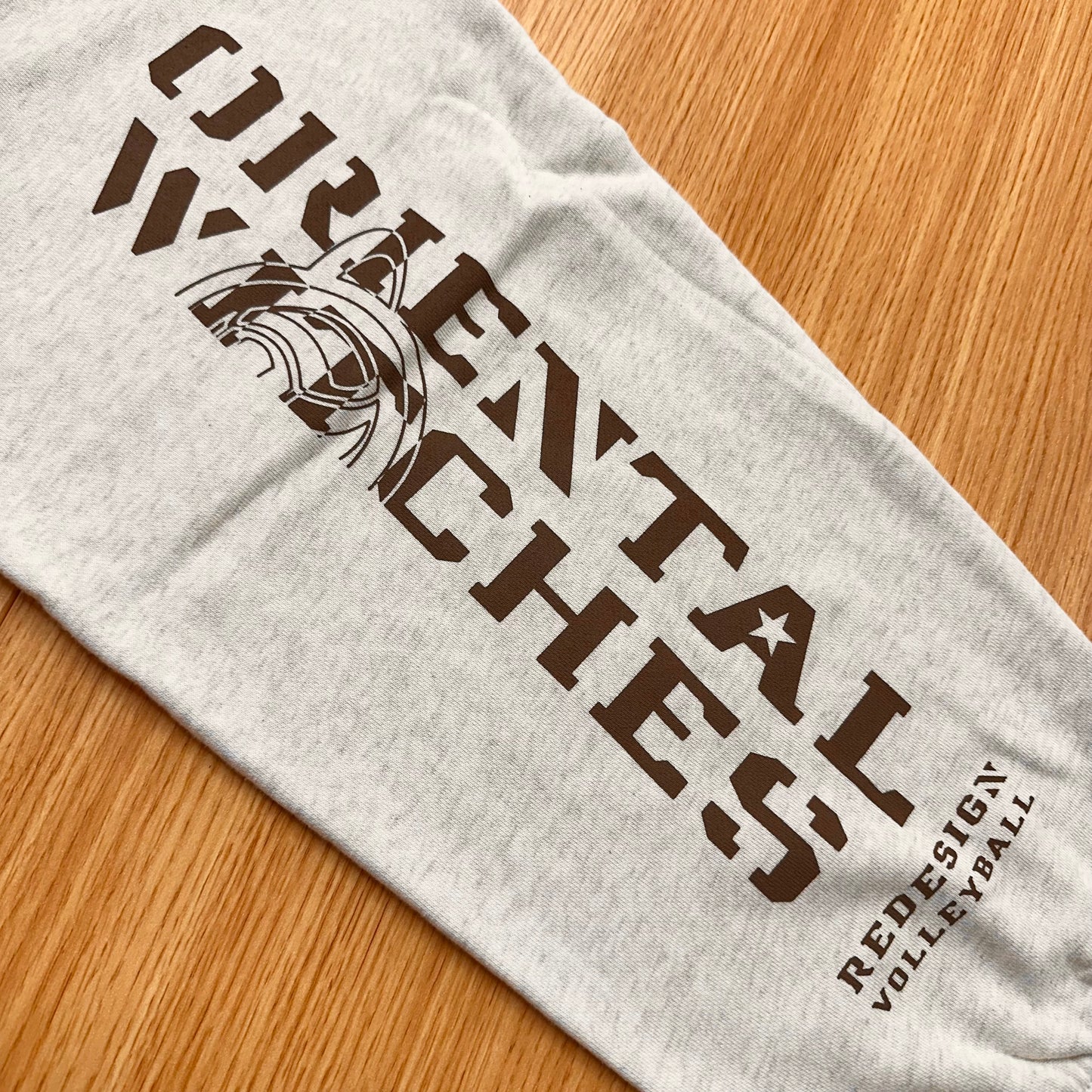 フーディーコットンスウェットロングパンツ オートミール（ダークブラウン×ライトブラウン）