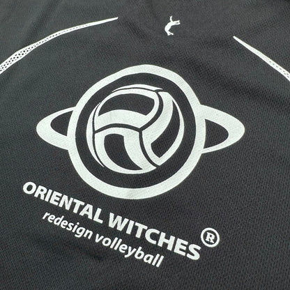 OWポロシャツ　ブラック（レッド×ホワイト）