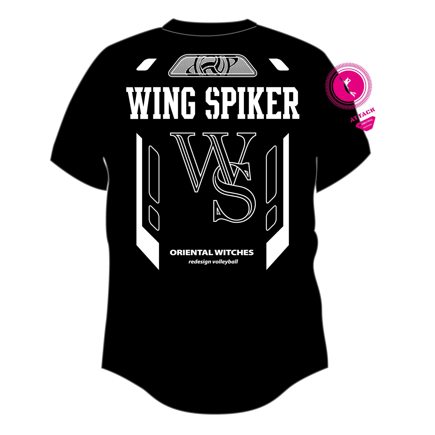 WINGSPIKER ブラック（ホットピンク×ホワイト）