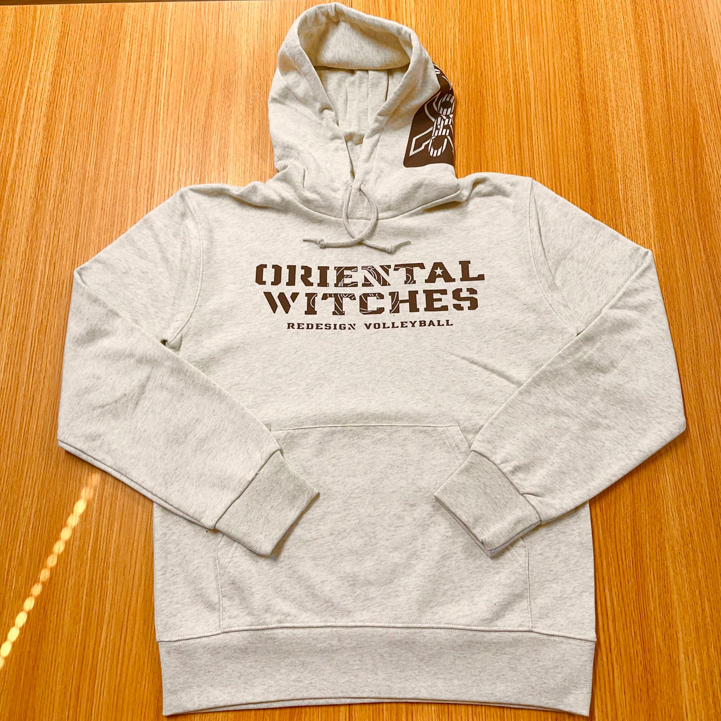 フーディーコットンスウェットスーツ オートミール（ダークブラウン×ライトブラウン）