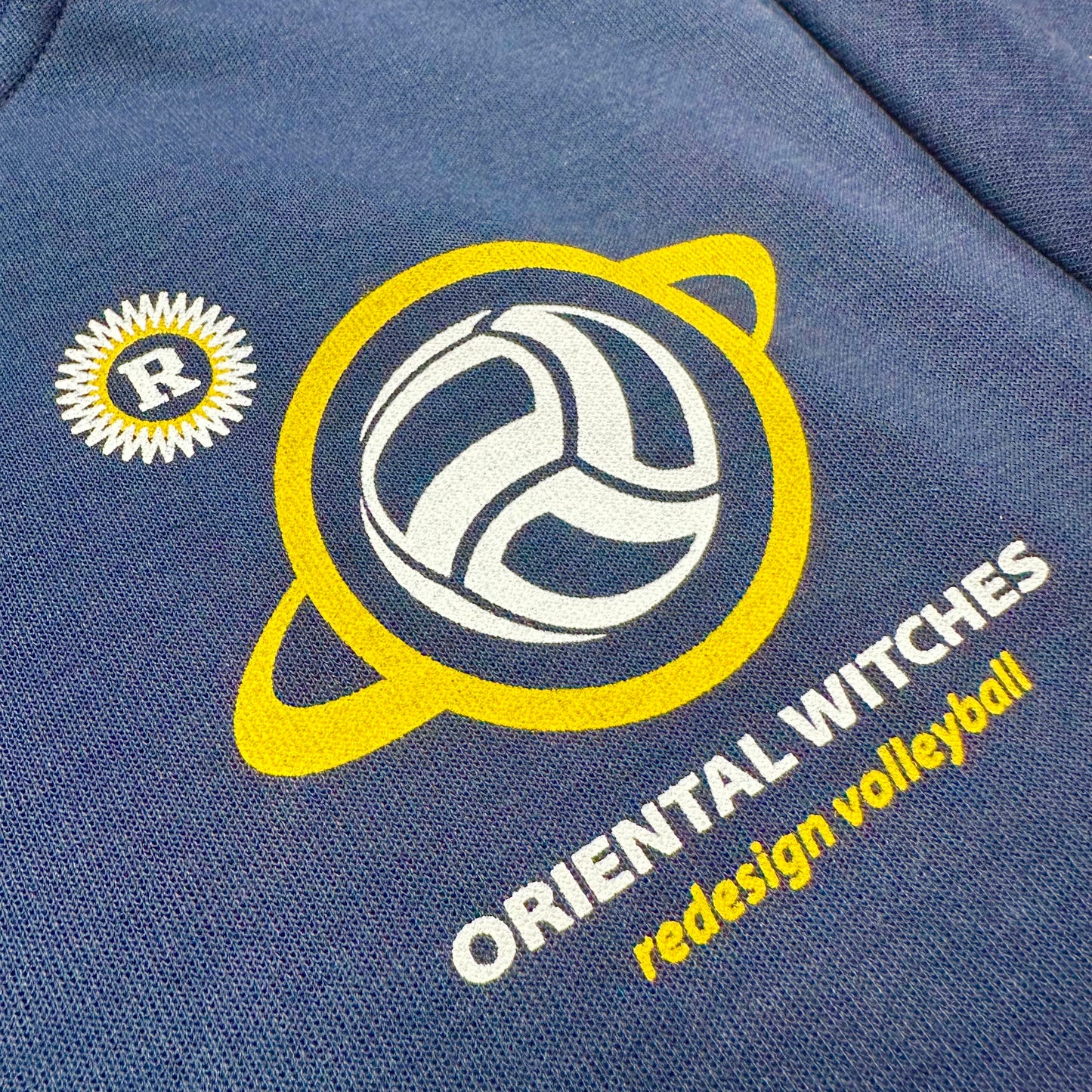 ドライフィットスウェットパーカー　ネイビー（サンフラワー×ホワイト）