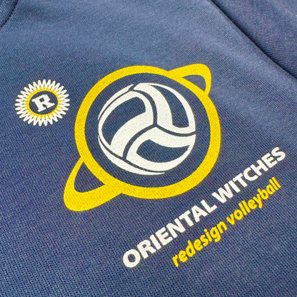 ドライフィットスウェットパーカー　ネイビー（サンフラワー×ホワイト）