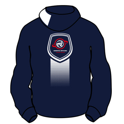 フーディーコットンスウェットスーツ ネイビー（レッド×ホワイト）