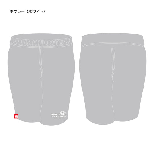 OWスウェットハーフパンツ　グレー（ホワイト）