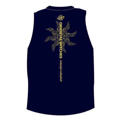 SUNBURN ネイビー（ストロー×ホワイト）