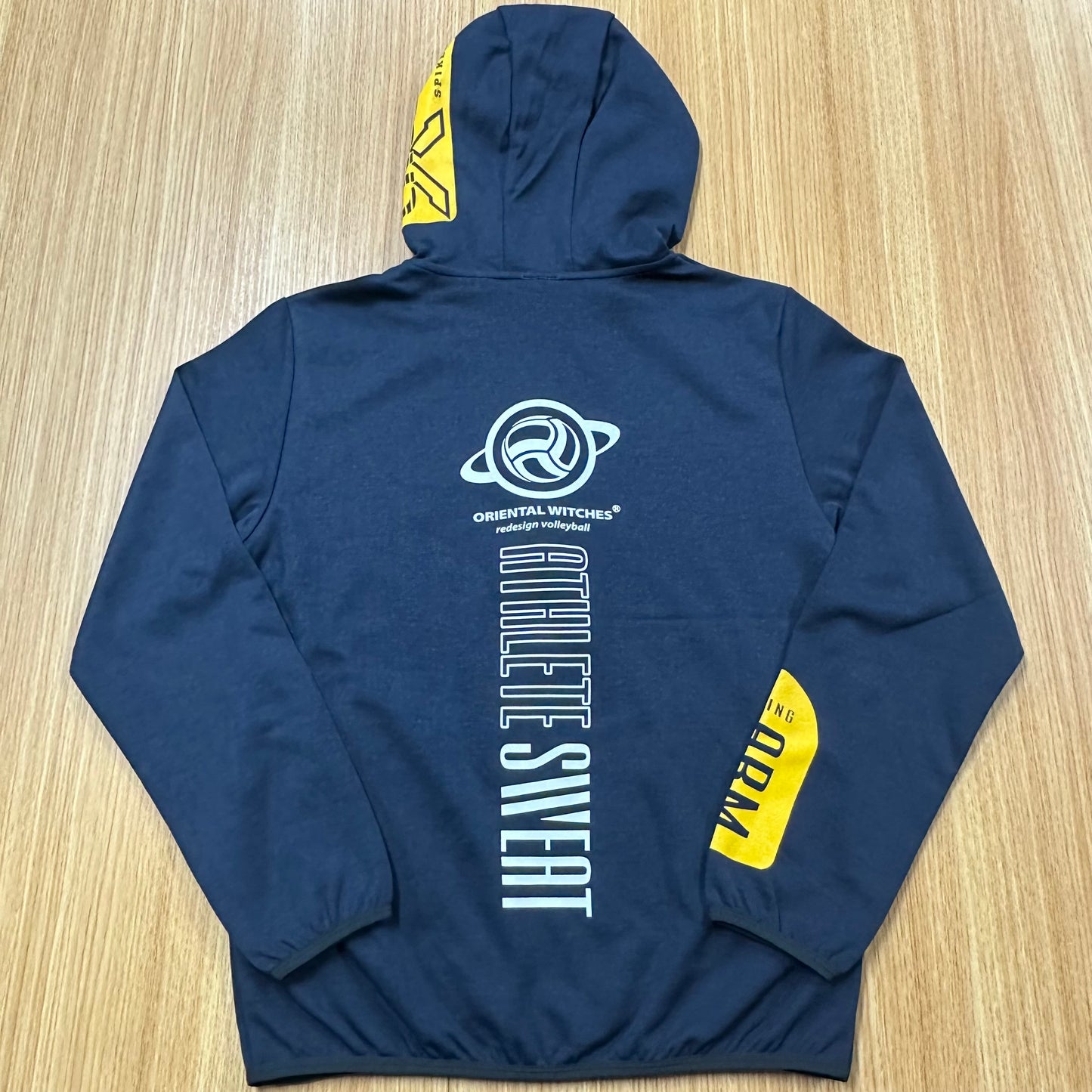 ドライフィットスウェットパーカー　ネイビー（サンフラワー×ホワイト）