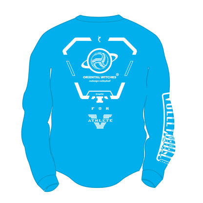 ロングスリーブTシャツ2025 ターコイズ（レッド×ホワイト）