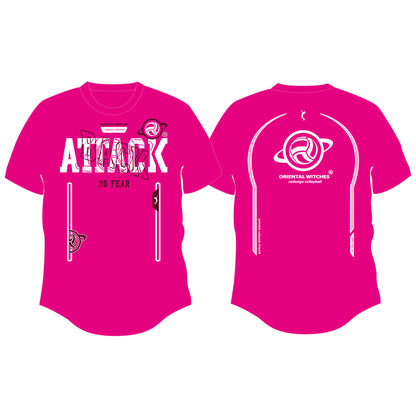 BACKATTECK ホットピンク（ワインレッド×ホワイト）