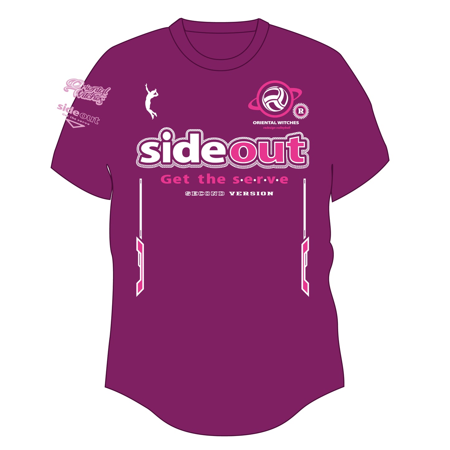 SIDEOUT 2nd パープル（ホットピンク×ホワイト）