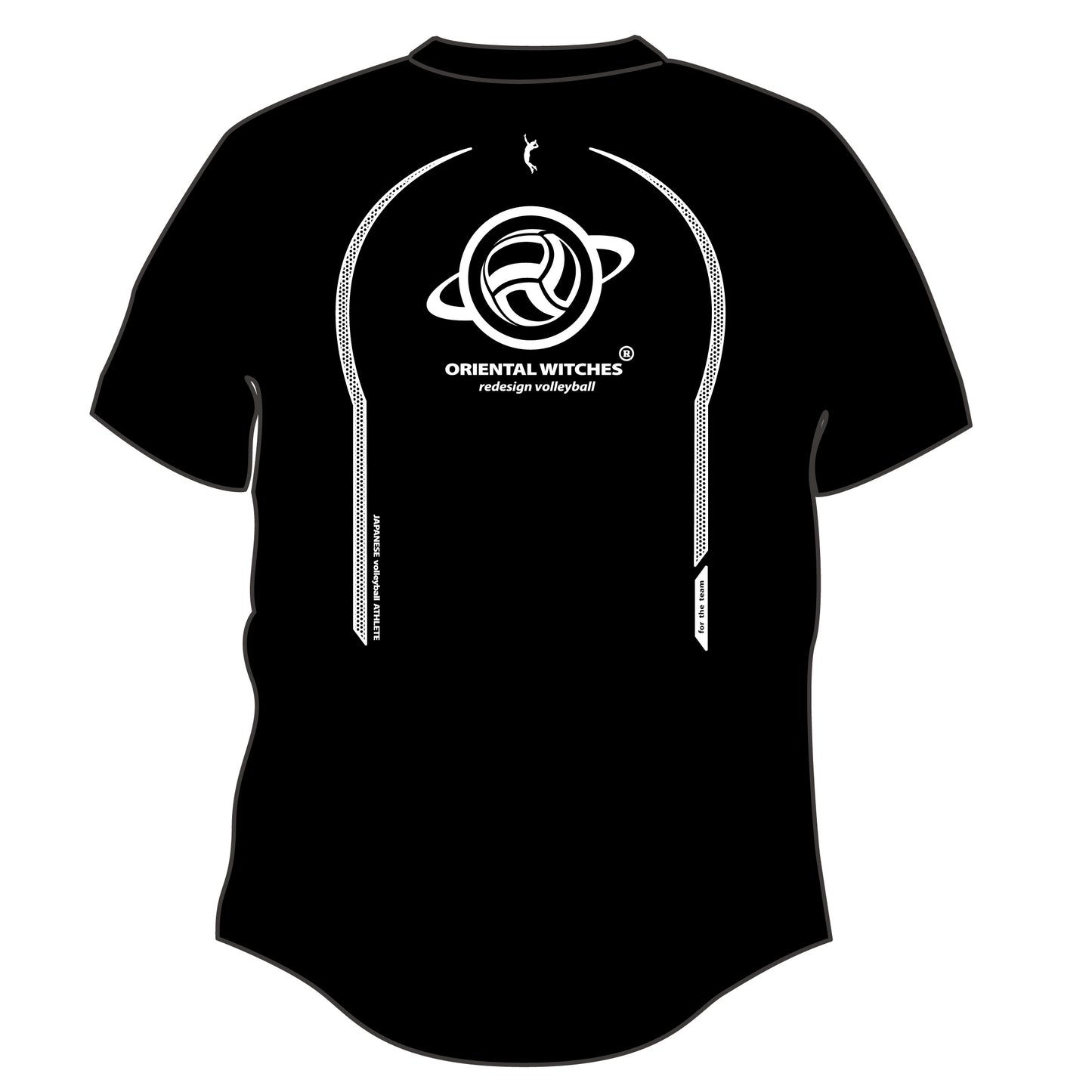 OWポロシャツ　ブラック（レッド×ホワイト）