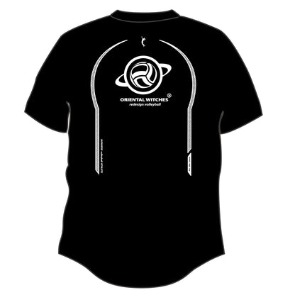 OWポロシャツ　ブラック（レッド×ホワイト）