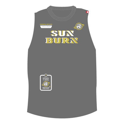 SUNBURN ダークグレー（ストロー×ホワイト）