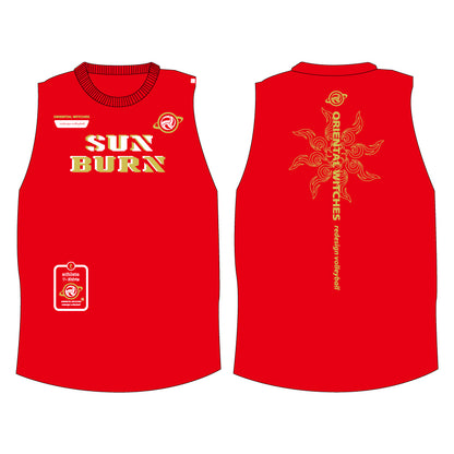 SUNBURN レッド（ストロー×ホワイト）