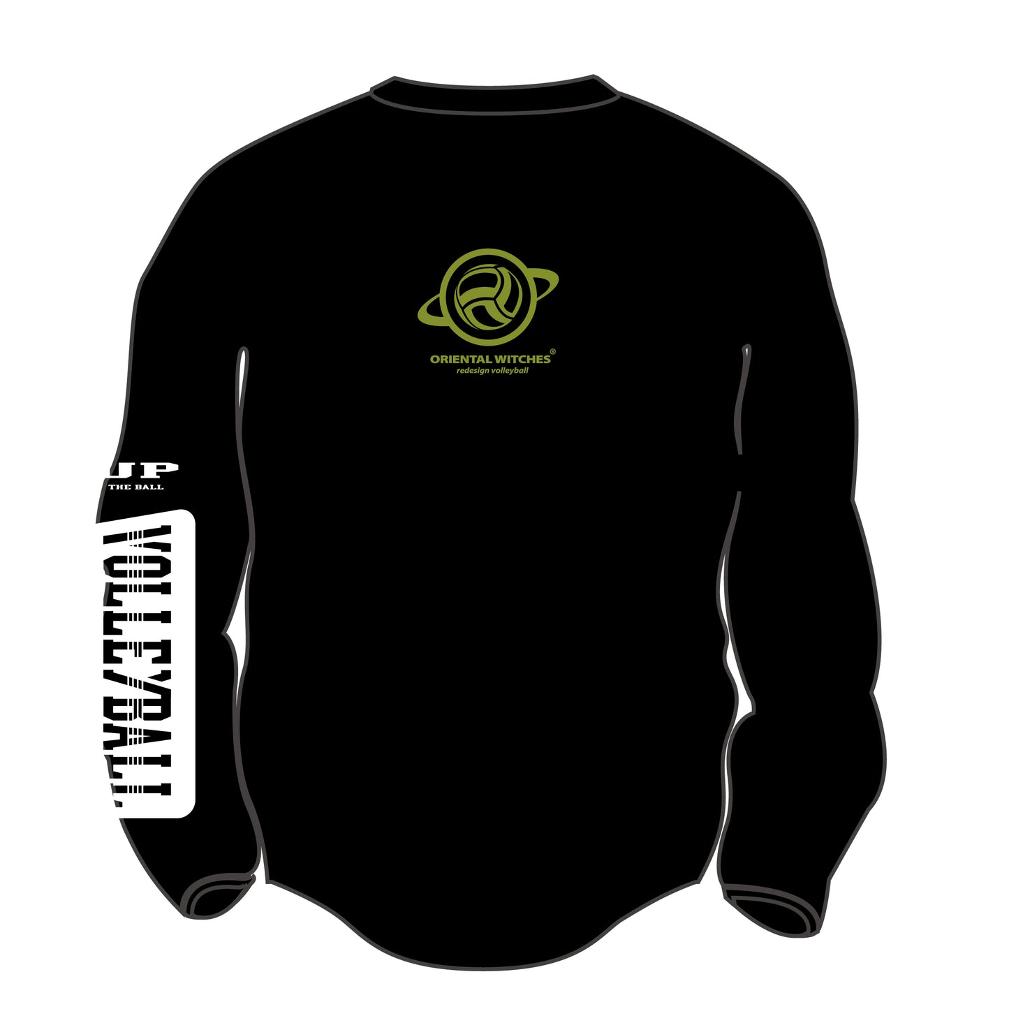 ロングスリーブTシャツ2023 ブラック（グリーンティー×ホワイト）