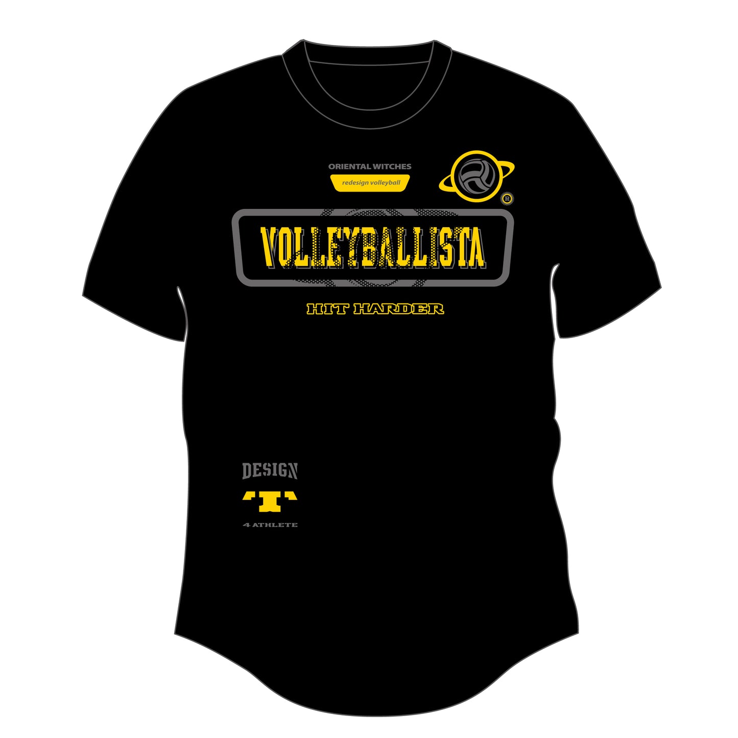 VOLLEYBALLISTA ブラック（サンフラワー×ダークグレー）