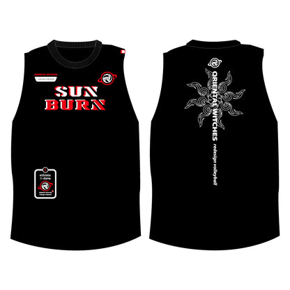 SUNBURN ブラック（レッド×ホワイト）