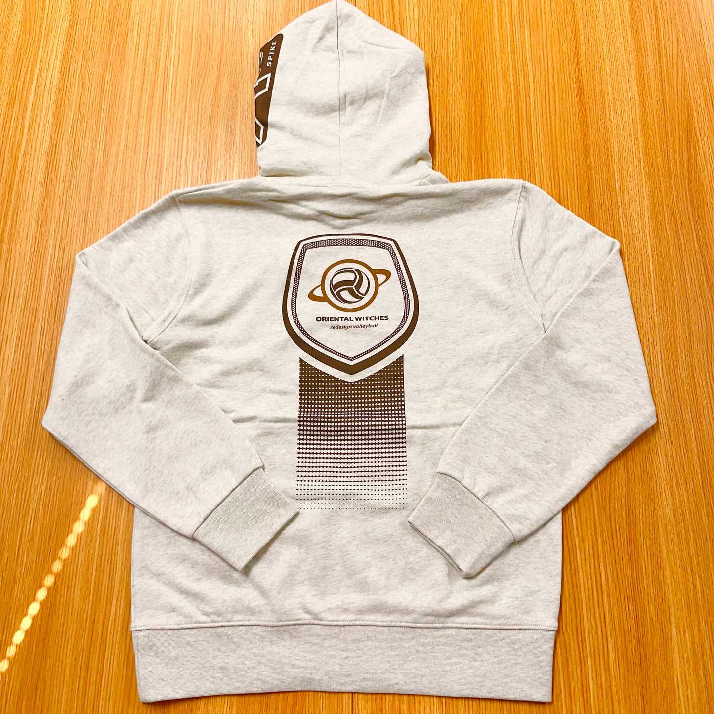 フーディーコットンスウェットスーツ オートミール（ダークブラウン×ライトブラウン）