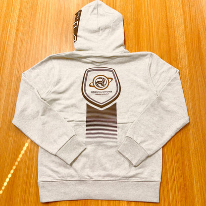 フーディーコットンスウェットスーツ オートミール（ダークブラウン×ライトブラウン）