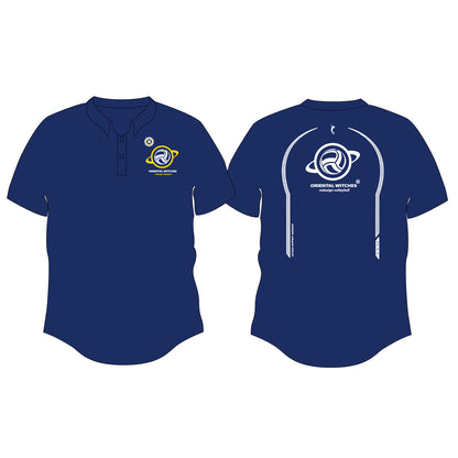 OWポロシャツ　ネイビー（サンフラワー×ホワイト）